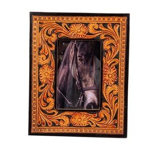 NEW Hand Tooled Leather Photo Frame in Wyburn